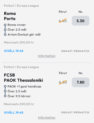 Odds boost NordicBet
