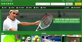 Unibet webbsida